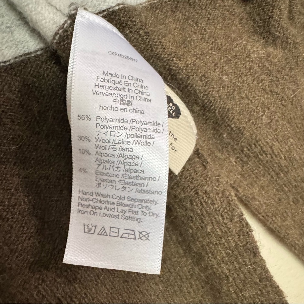 Madewell Alpaca Wool Blend Open Front Colorblock … - image 6